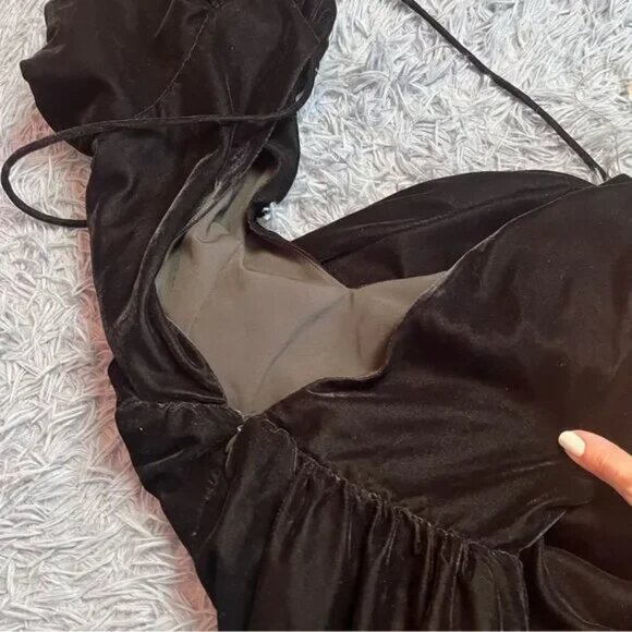 Fashion Nova Always Bubble Velvet Micro Mini Dress - Black Size S - Picture 6 of 9